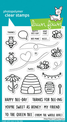 Lawn Fawn - hive five- clear stamp set - Design Creative Bling