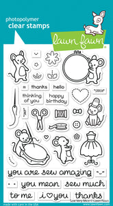Lawn Fawn - sew very mice - clear stamp set - Design Creative Bling