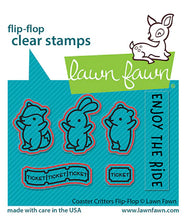 Load image into Gallery viewer, Lawn Fawn - coaster critters flip-flop - lawn cuts
