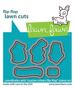 Lawn Fawn - coaster critters flip-flop - lawn cuts