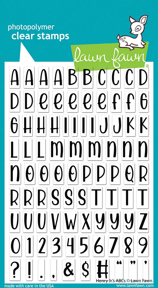 Lawn Fawn - henry jr.'s abcs - clear stamp set