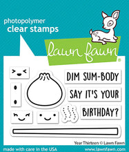 Load image into Gallery viewer, Lawn Fawn - year thirteen - clear stamp set
