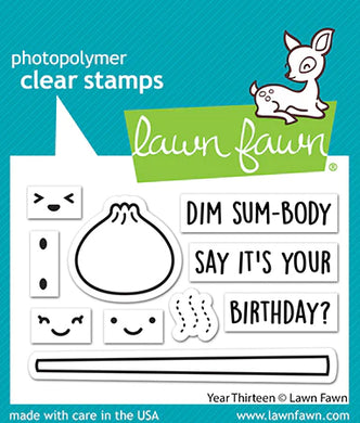 Lawn Fawn - year thirteen - clear stamp set - Design Creative Bling
