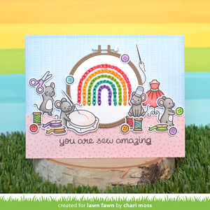 Lawn Fawn - embroidery hoop rainbow add-on - Lawn Cuts - Dies - Design Creative Bling