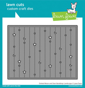 Lawn Fawn - dotted moon and stars backdrop: landscape - Lawn Cuts - Dies