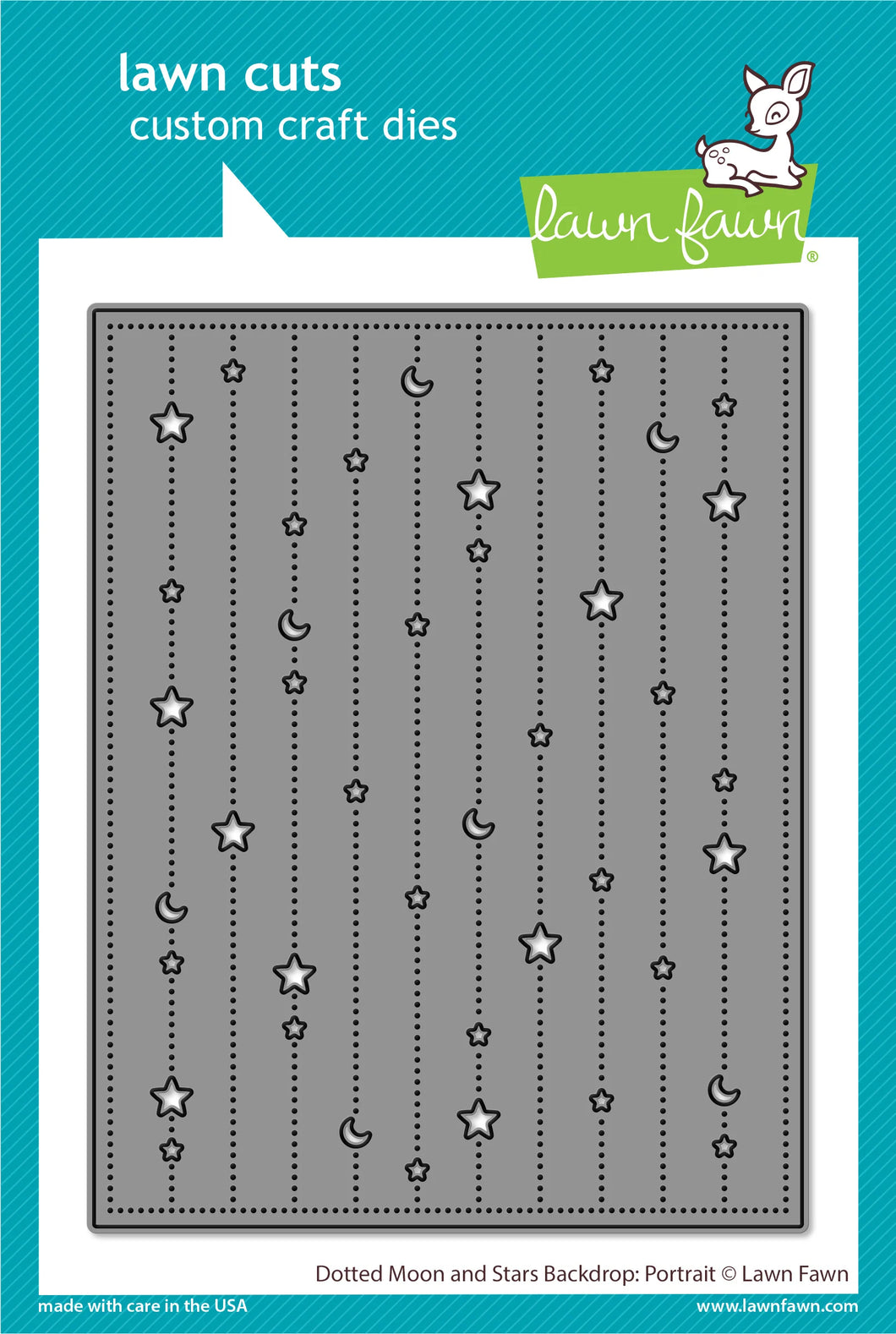 Lawn Fawn - dotted moon and stars backdrop: portrait - Lawn Cuts - Dies