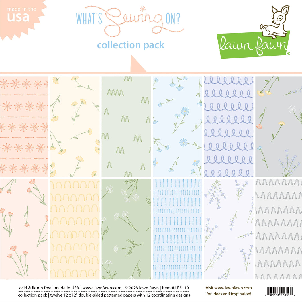 Lawn fawn - what's sewing on? collection pack - 12x12