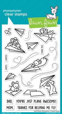 Lawn Fawn - just plane awesome - clear stamp set - Design Creative Bling