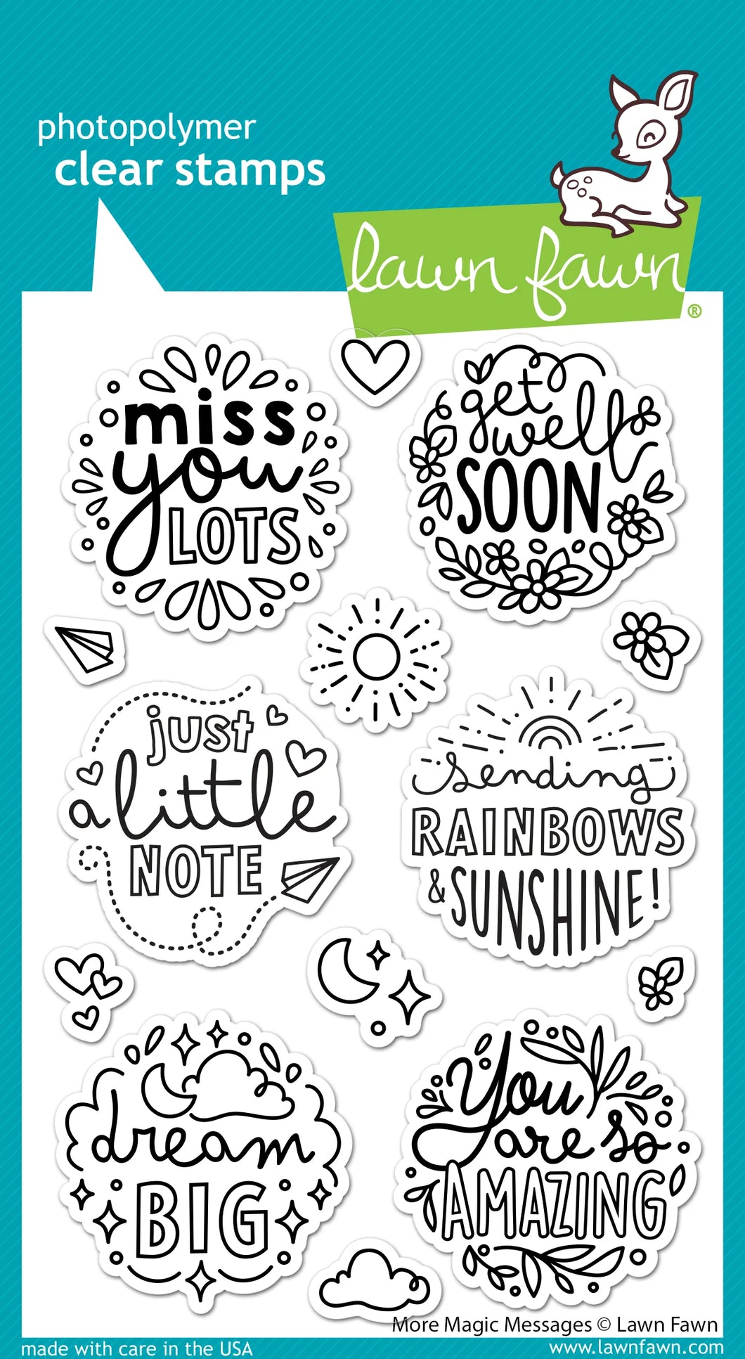 Lawn Fawn - more magic messages - clear stamp set
