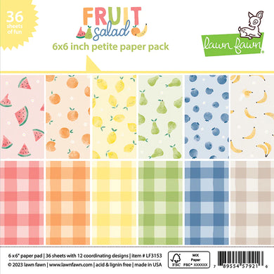 Lawn Fawn - fruit salad petite paper pack - 6 x 6 Petite Paper Pack - Design Creative Bling