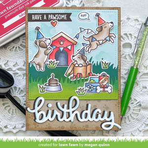 Lawn Fawn - pawsome birthday - clear stamp set