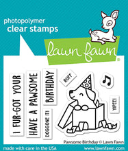 Load image into Gallery viewer, Lawn Fawn - pawsome birthday - clear stamp set
