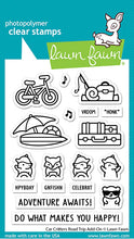 Load image into Gallery viewer, Lawn Fawn - car critters road trip add-on - clear stamp set
