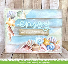 Load image into Gallery viewer, Lawn Fawn - how you bean? seashell add-on - clear stamp set

