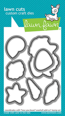 Lawn Fawn-Lawn Cuts-Dies-how you bean? seashell add-on lawn cuts - Design Creative Bling