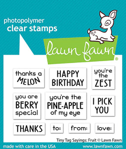 Lawn Fawn - tiny tag sayings: fruit - clear stamp set