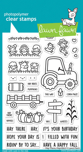 Lawn Fawn - Hay There, Hayrides! - clear stamp set - Design Creative Bling