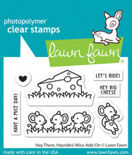 Lade das Bild in den Galerie-Viewer, Lawn Fawn - Hay There, Hayrides! mice add-on - clear stamp set - Design Creative Bling
