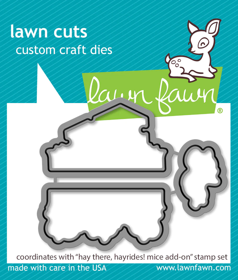 Lawn Fawn - hay there, hayrides! mice add-on - lawn cuts