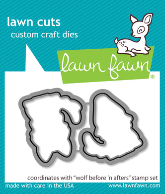 Lawn Fawn - wolf before 'n afters - lawn cuts - Design Creative Bling