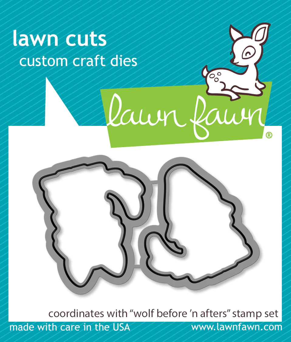 Lawn Fawn - wolf before 'n afters - lawn cuts