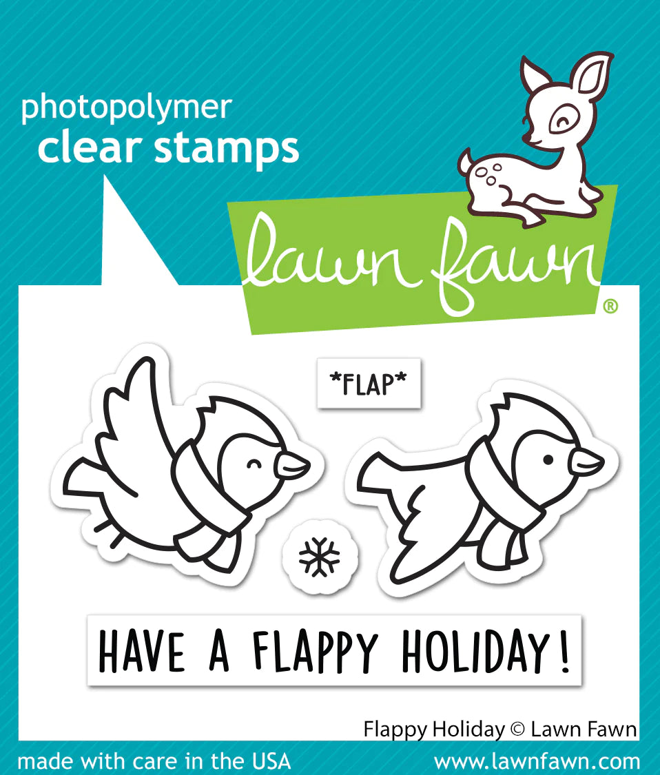 Lawn Fawn - flappy holiday - clear stamp set