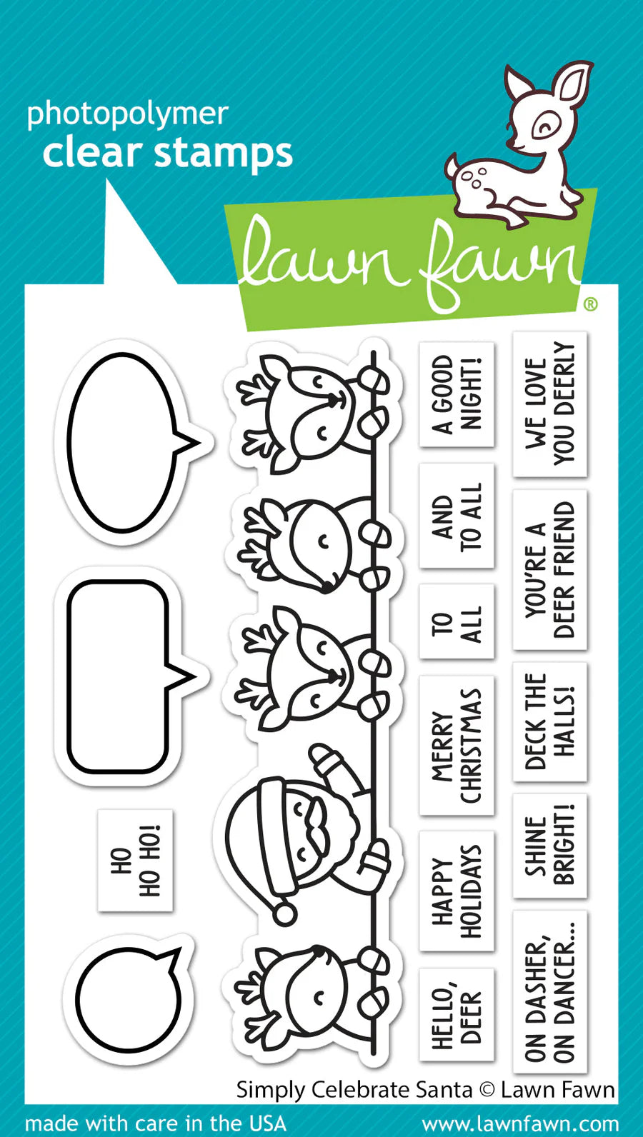 Lawn Fawn - simply celebrate santa - clear stamp set