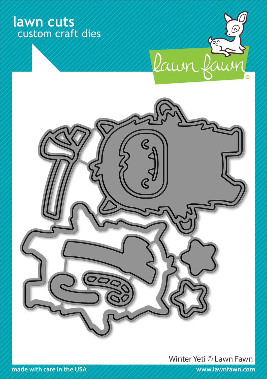 Lawn Fawn - winter yeti - lawn cuts - Design Creative Bling