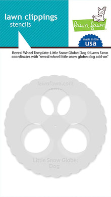 Lawn Fawn - reveal wheel templates: little snow globe: dog - lawn cuts - Design Creative Bling