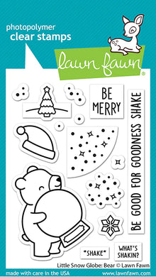 Lawn Fawn - little snow globe: bear - clear stamp set - Design Creative Bling