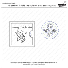 Load image into Gallery viewer, Lawn Fawn - reveal wheel little snow globe: bear add-on set - lawn cuts - lawn cuts - Design Creative Bling
