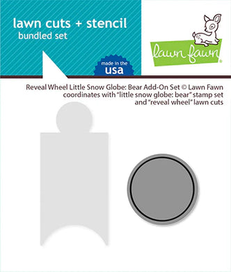 Lawn Fawn - reveal wheel little snow globe: bear add-on set - lawn cuts - lawn cuts - Design Creative Bling