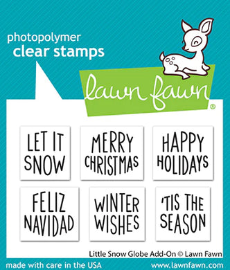 Lawn Fawn - little snow globe add-on - clear stamp set - Design Creative Bling