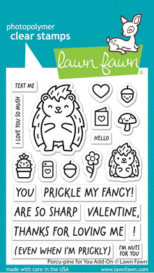 Lawn Fawn - porcu-pine for you add-on - clear stamp set - Design Creative Bling