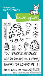 Lawn Fawn - porcu-pine for you add-on - clear stamp set - Design Creative Bling