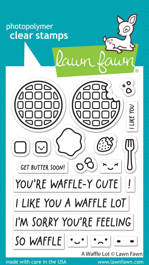 Lawn Fawn -a waffle lot  - clear stamp set - Design Creative Bling