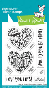 Lawn Fawn - magic heart messages - clear stamp set - Design Creative Bling