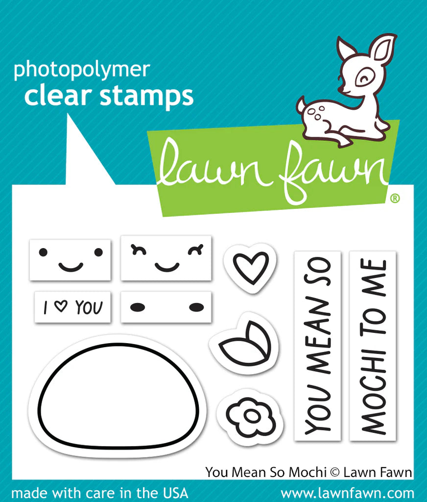 Lawn Fawn - you mean so mochi - clear stamp set - Design Creative Bling