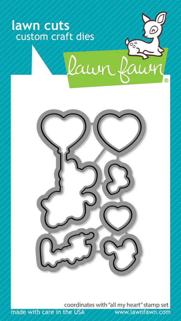 Lawn Fawn - all my heart - lawn cuts - Design Creative Bling