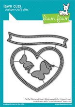 Carica l&#39;immagine nel visualizzatore di Gallery, Lawn Fawn - ta-da! diorama! heart window add-on - lawn cuts - Design Creative Bling
