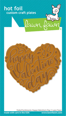 Lawn Fawn-foiled sentiments: happy valentine's day hot foil plates-hot foil - Design Creative Bling