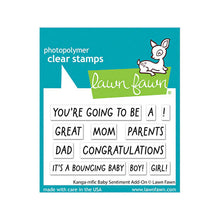 Charger l&#39;image dans la galerie, Lawn Fawn-Clear Stamps-Kanga-rrific Baby Sentiment Add-on - Design Creative Bling
