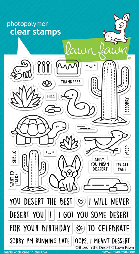 Lawn Fawn-Clear Stamps-critters in the desert - Design Creative Bling