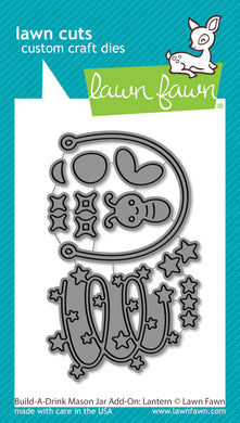 Lawn Fawn - build-a-drink mason jar add-on: lantern lawn cuts - lawn cuts - Design Creative Bling