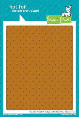 Lawn Fawn- itsy bitsy polka dot background hot foil plate -hot foil - Design Creative Bling