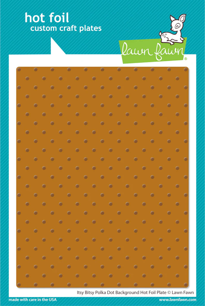 Lawn Fawn- itsy bitsy polka dot background hot foil plate -hot foil - Design Creative Bling