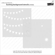 Carica l&#39;immagine nel visualizzatore di Gallery, Lawn Fawn - bunting background stencils - lawn cuts - Design Creative Bling
