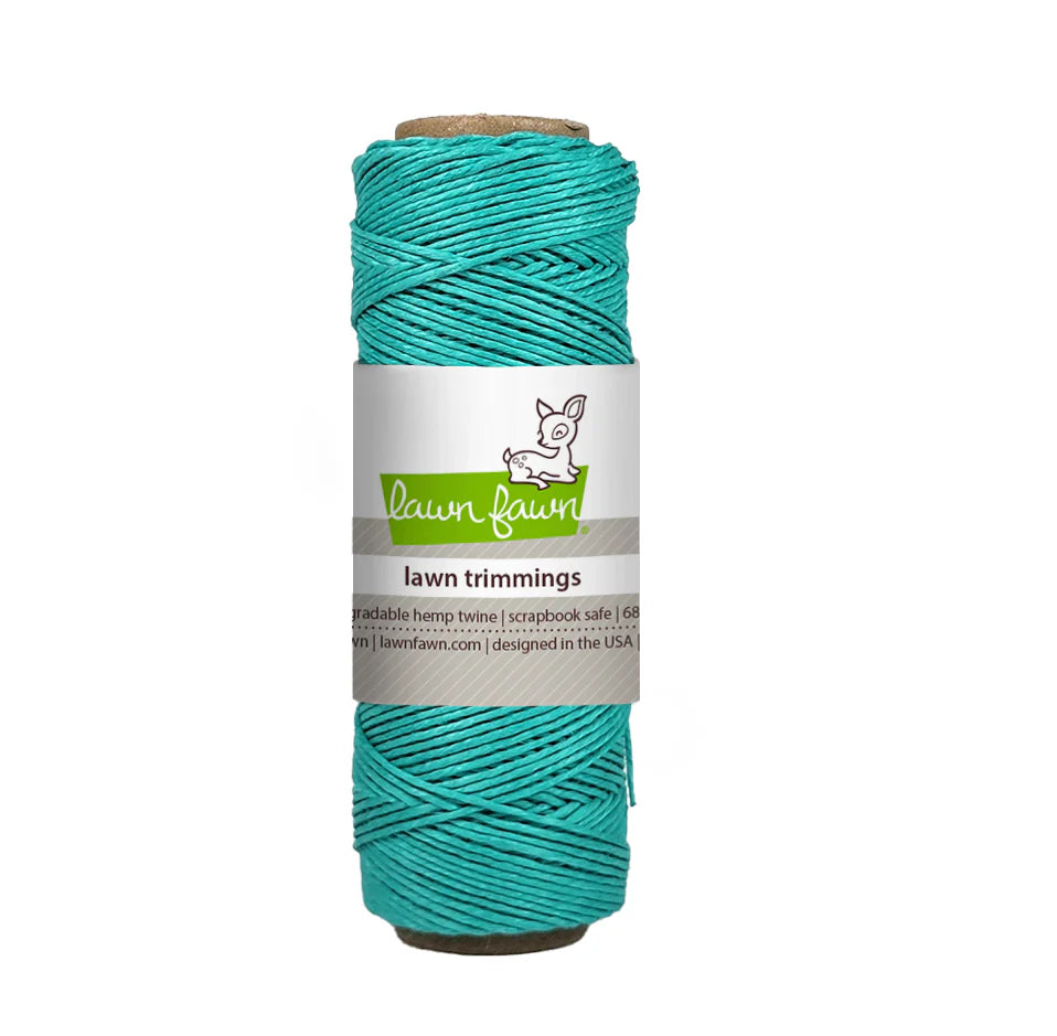 Lawn Fawn - Lawn Trimmings - turquoise hemp twine - Design Creative Bling