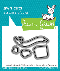 Lawn Fawn-little woodland library add-on-Lawn Cuts-Dies