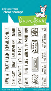 Lawn Fawn - sweet spiders add-on - clear stamp set